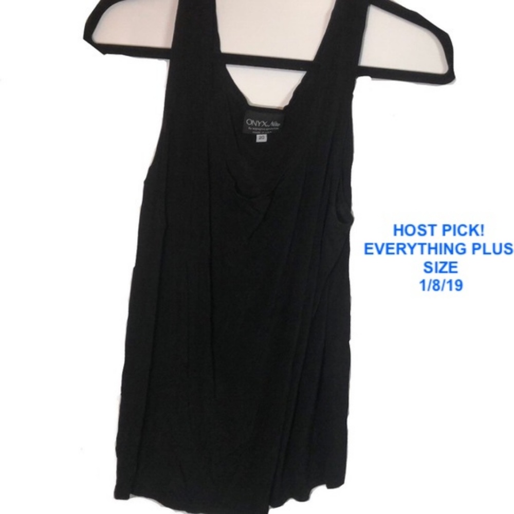 Onyx nite black dressy tank size 20